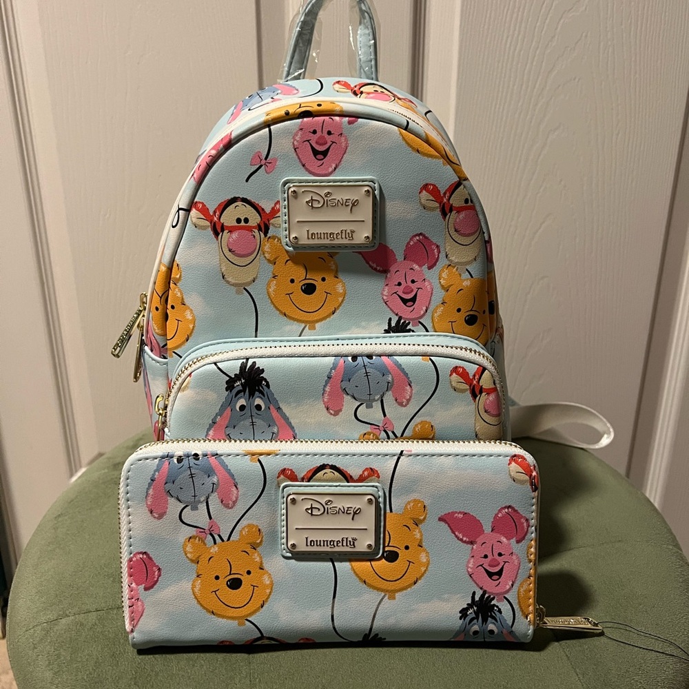 Loungefly Winnie the Pooh Backpack and Wallet Set